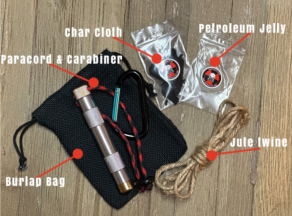 Outdoor Bushcraft Metal Fire Piston Emergency Fire Starter