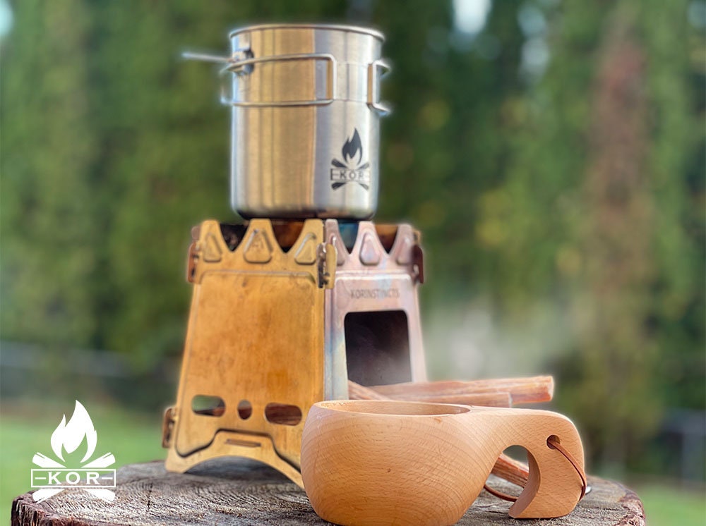 Outdoor Portable Stainless Steel Pot with Lid