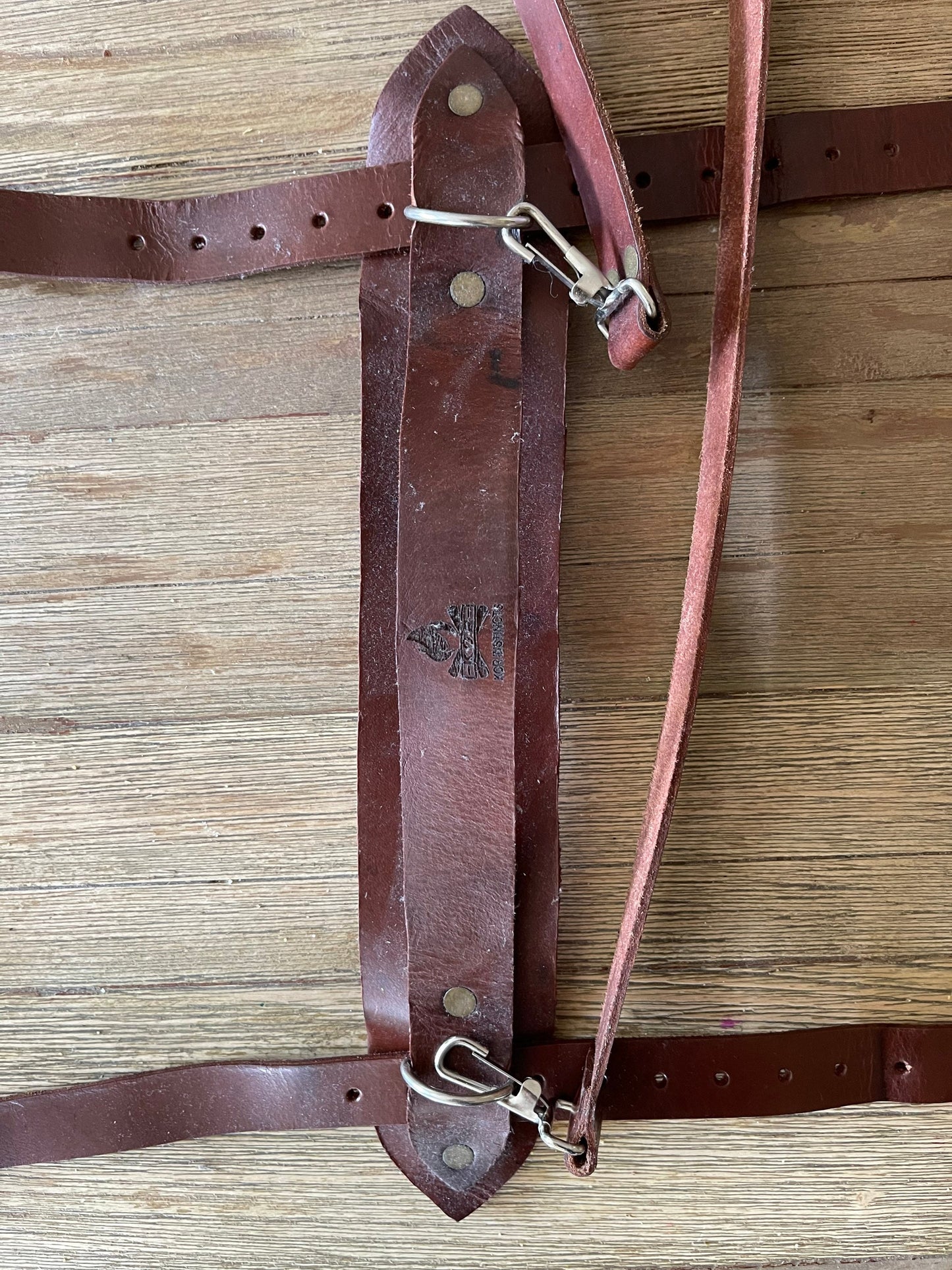 Full Grain Leather Blanket Carrier with straps and handle