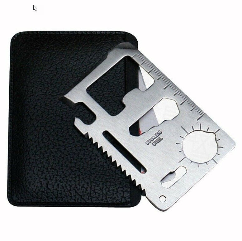 11-in-1 Multi Tool Credit Card Wallet Knife Pocket Survival Camping