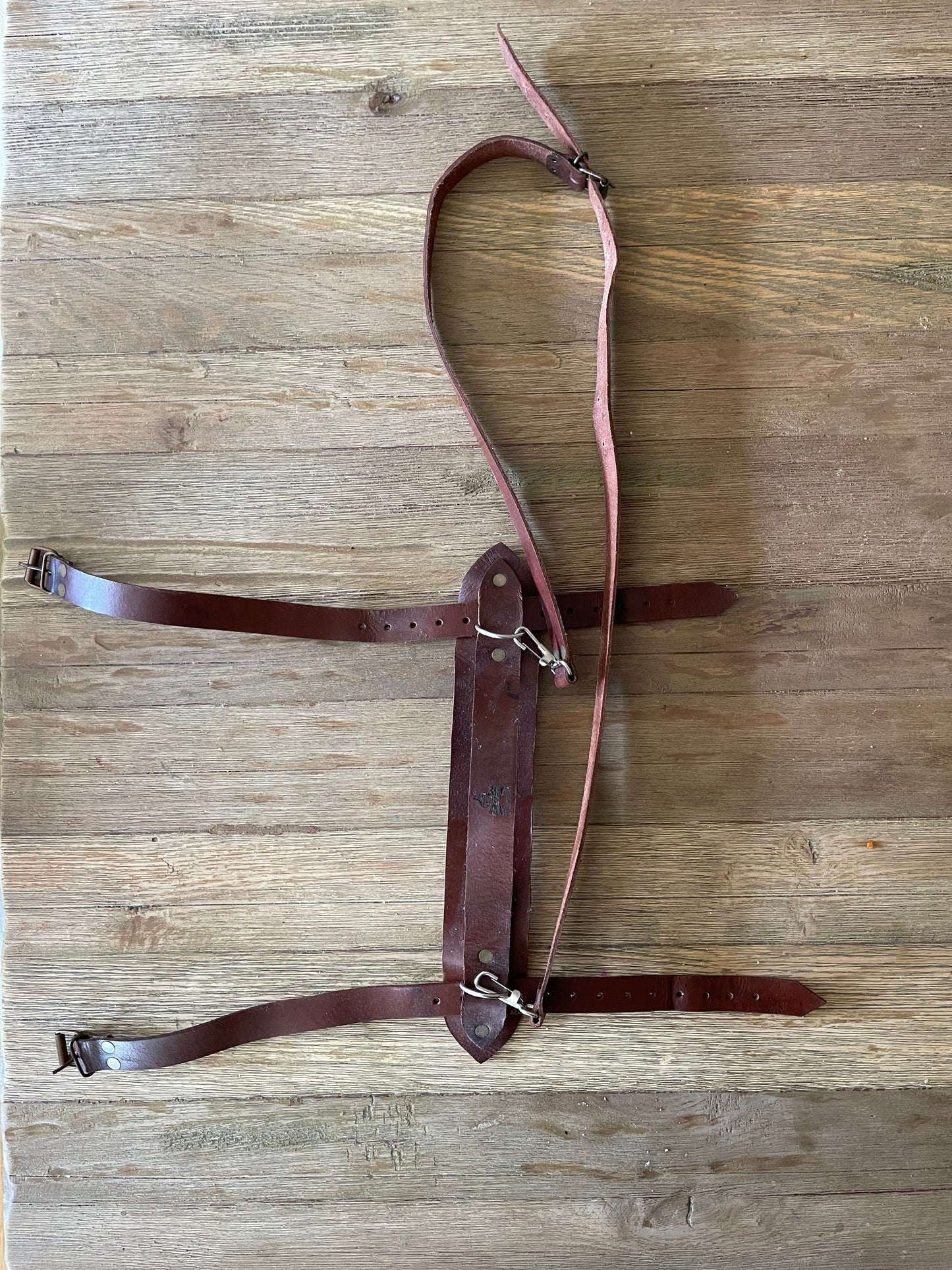 Full Grain Leather Blanket Carrier with straps and handle