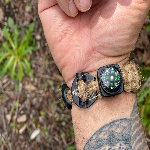 KOR Bracelet w/Ferro Rod and compass