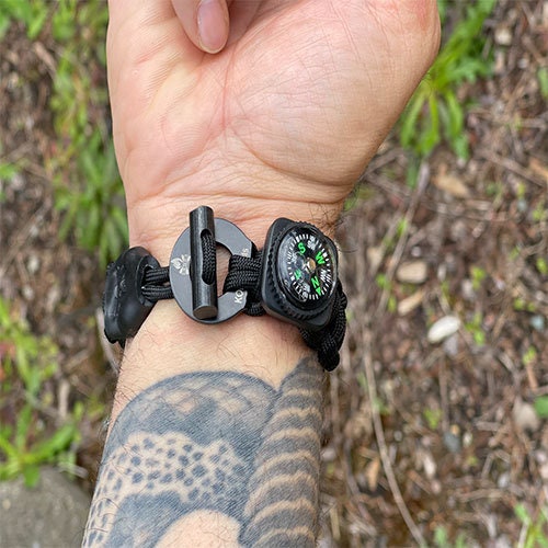 KOR Bracelet w/Ferro Rod and compass