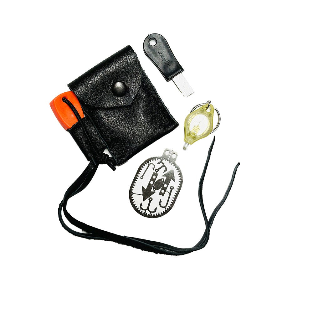 Leather Medicine bag with striker