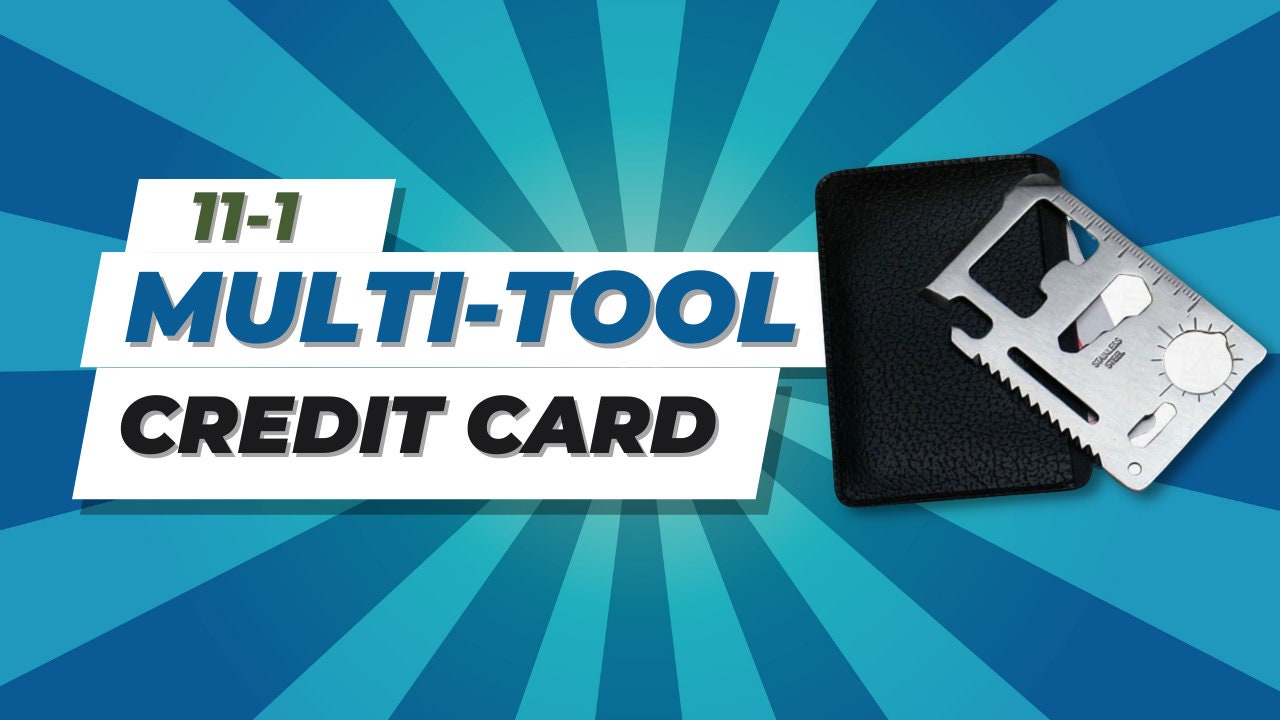 11-in-1 Multi Tool Credit Card Wallet Knife Pocket Survival Camping