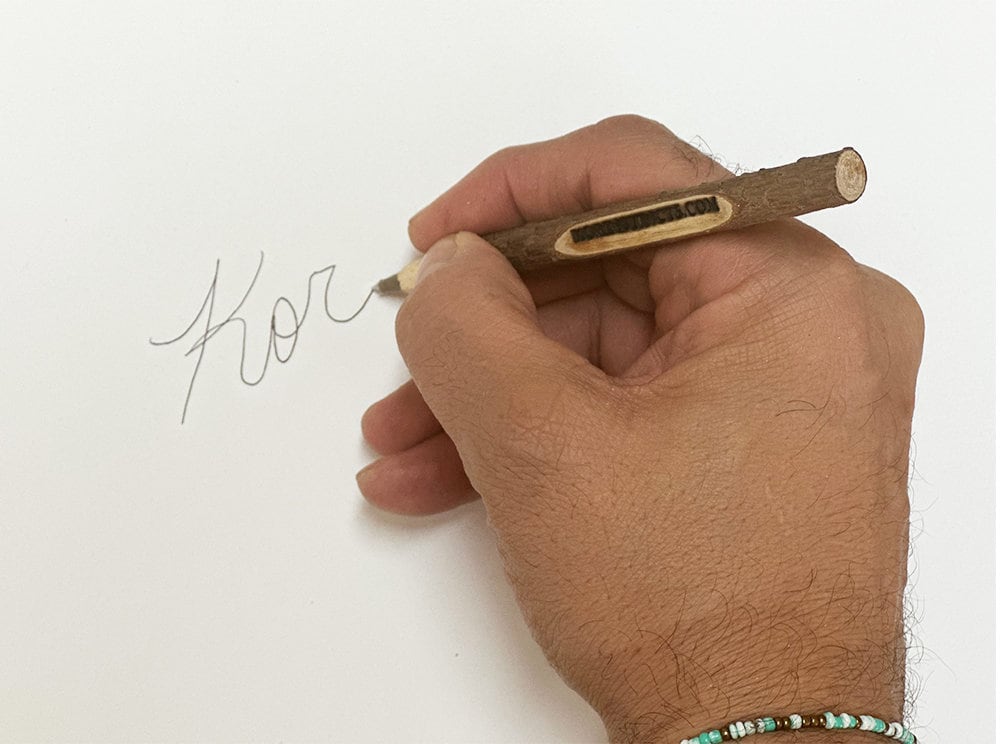 Wooden Branch Ballpoint Pens, 5" & 3.5 x 5.5 Pocket Notebooks