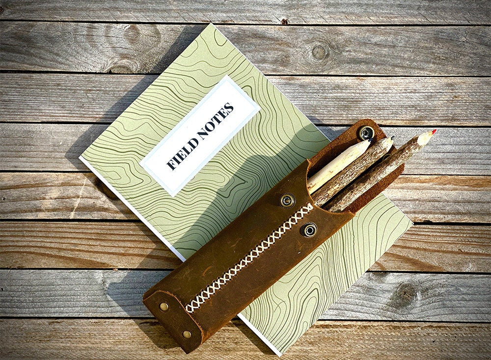 Field Notes (Pocket Size) 120pg with Leather Pencil case