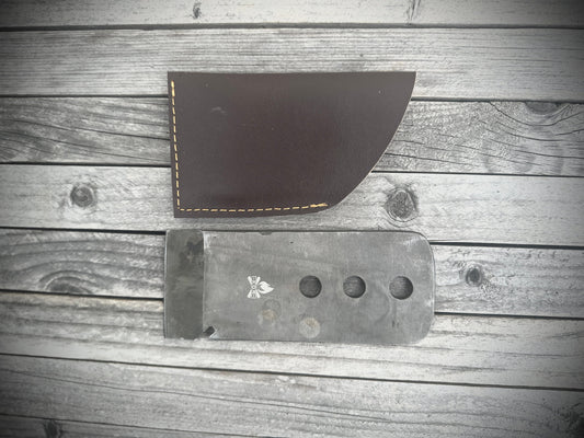 KOR Survival Axe head with leather Sheath (Paracord and wedges)