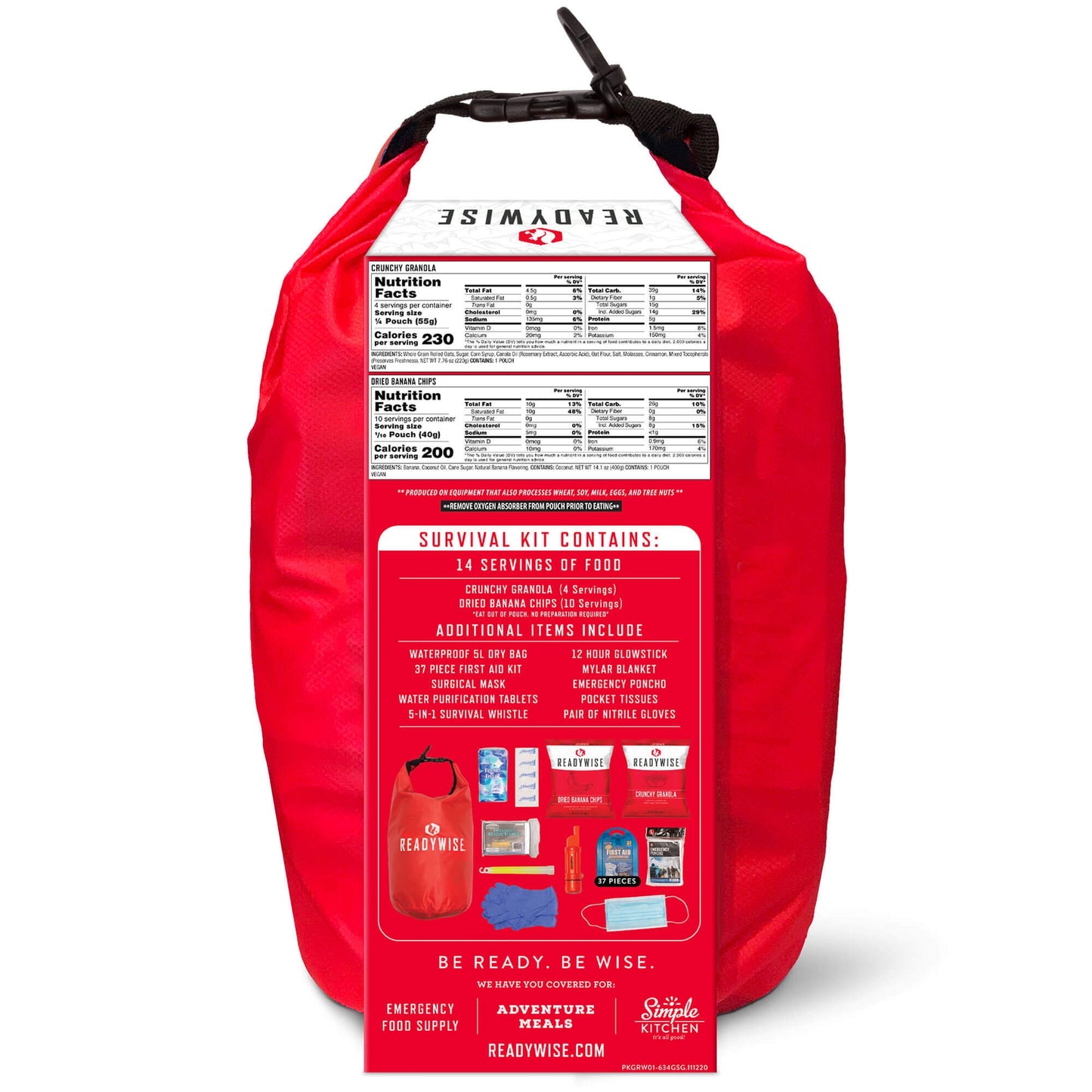 Ready Wise Emergency Survival Starter Kit 48 Pieces