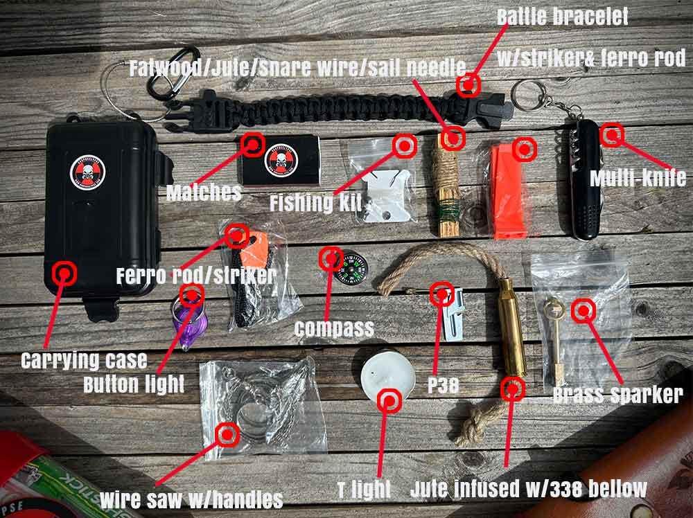 Compact Survival Kit with Battle Bracelet